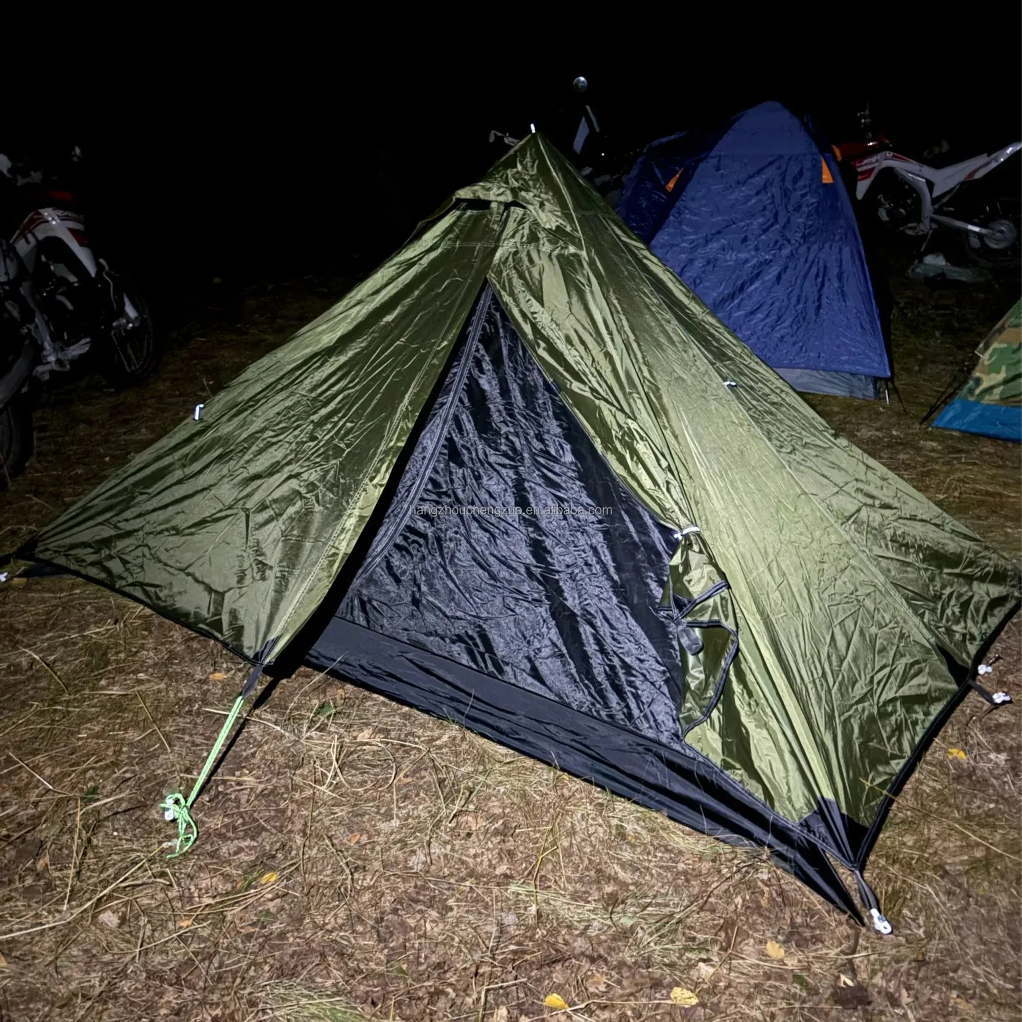 Hot Selling CZX-250 Ultralight Pyramid Tent 1 Person Backpacking White Teepee Waterproof Wind-firm(exclude Alpenstock)