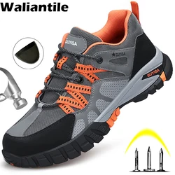 Waliantile Insulation Safety Shoes Men Male Construction Non-slip Working Boots Shoes Indestructible Puncture Proof Sneakers Man