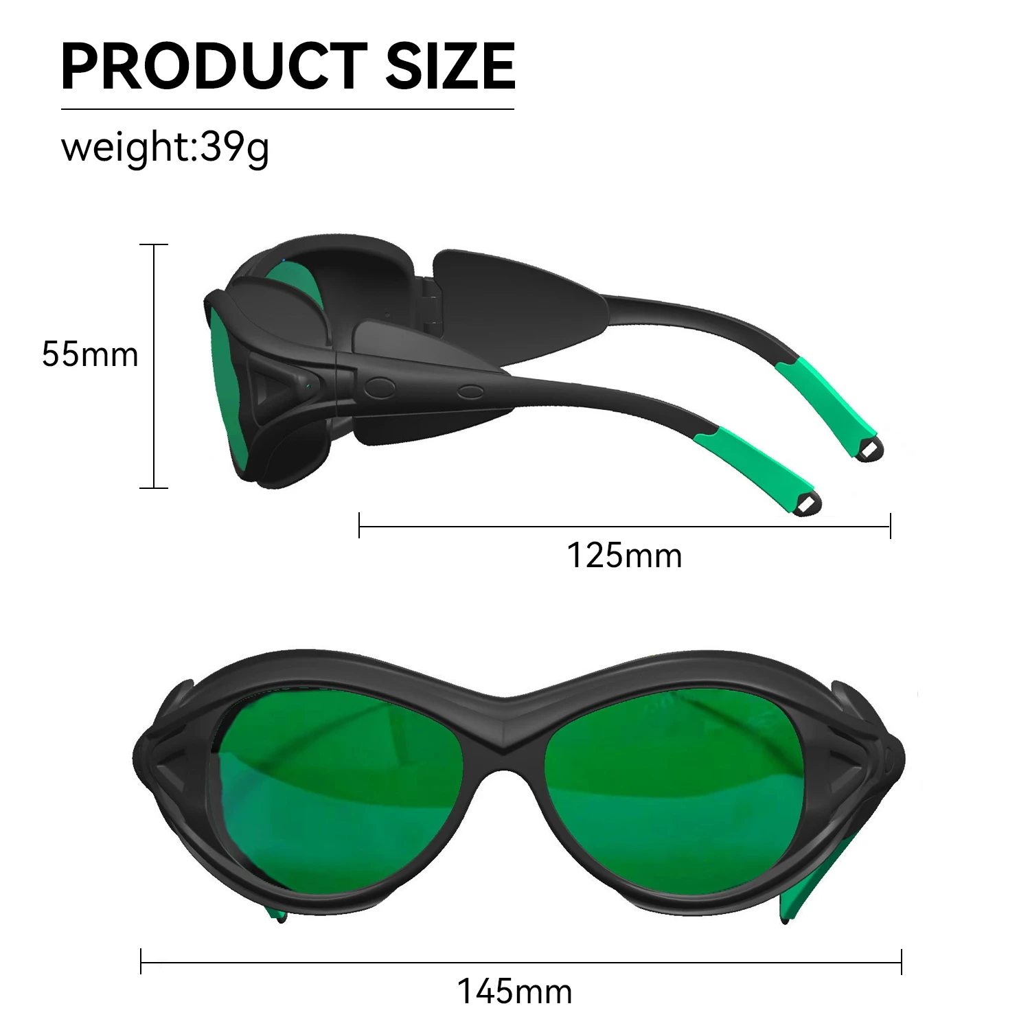 190-2000nm 10600nm OD7+ CO2 Professional Laser Glasses Eye Protection Laser Goggles