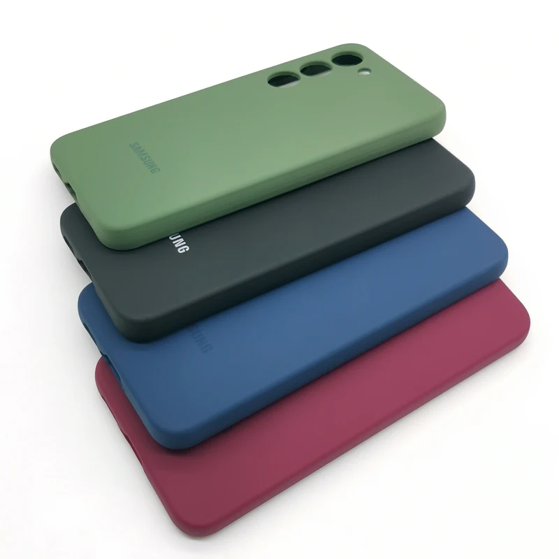 For Samsung Galaxy S22 S23 S24 Plus Ultra Silky Soft Liquid Silicone Case High Quality Protective Cover S23Ultra S22+ S23+ S24+