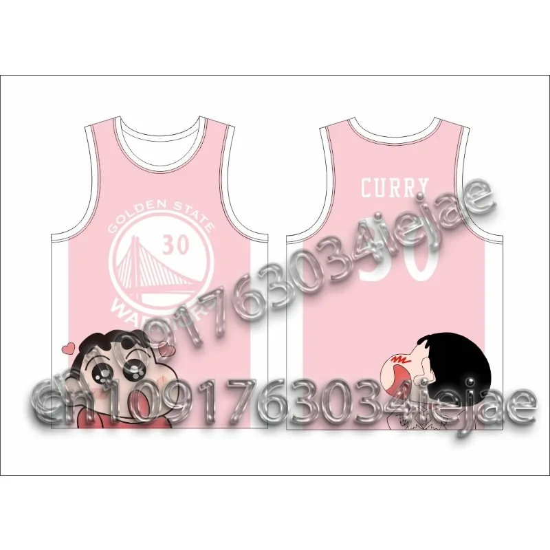 

2025-карандаш Шин Чан No. 30 быстросохнущих баскетбольных рубашек для мужчин и женщин, спортивные тренировки, повседневная детская майка