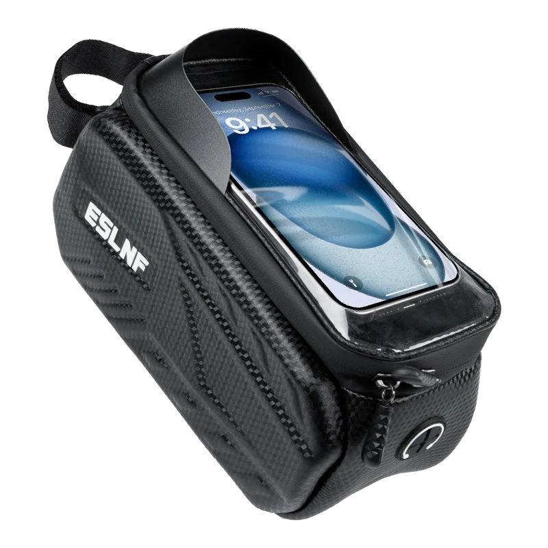 ESLNF Touch Screen Bike Pouch Top Tube Bag Hard Case Waterproof Front Frame Bicycle Phone Bag Bicycle Bag Bicycle Top Tube Bag