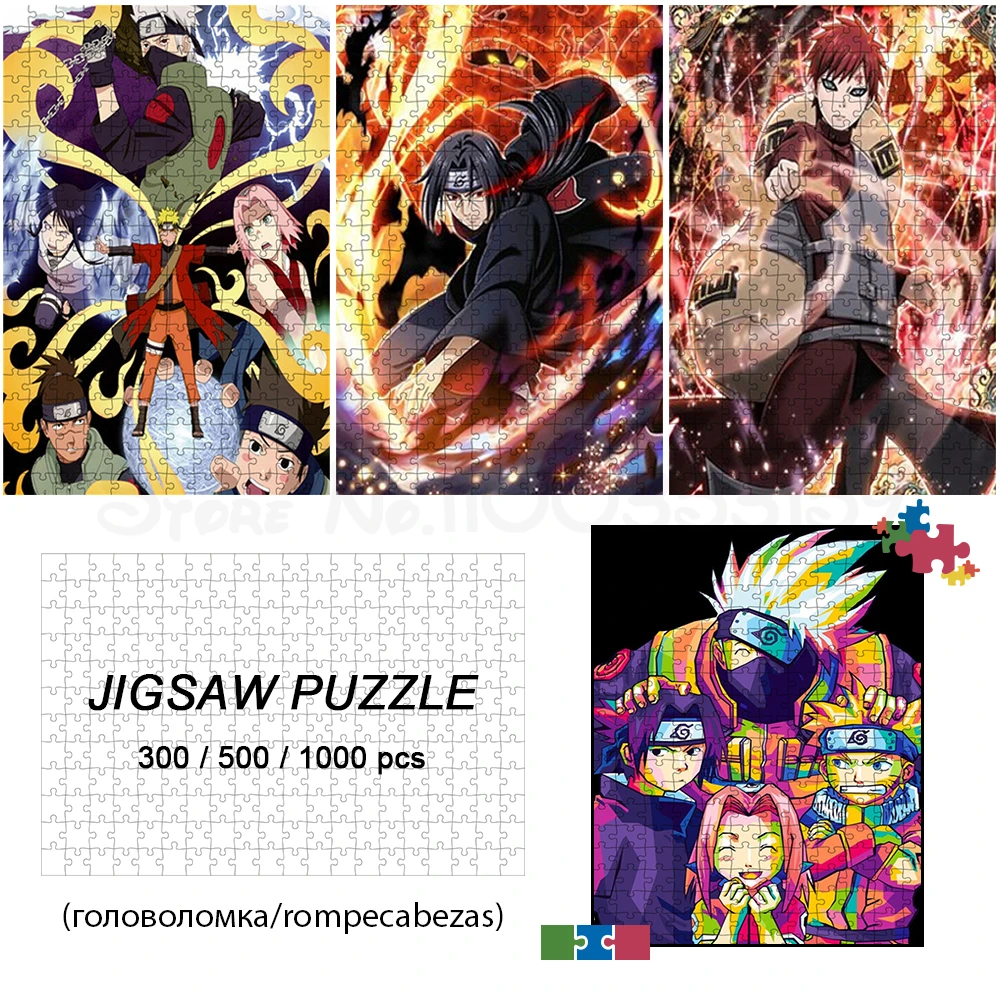 

Uchiha Sasuke Jigsaw Puzzles Cartoon 1000 Pieces Puzzle Uzumaki Naruto Toys Hobbies Anime Jigsaw Puzzles Montessori Toys for Kid