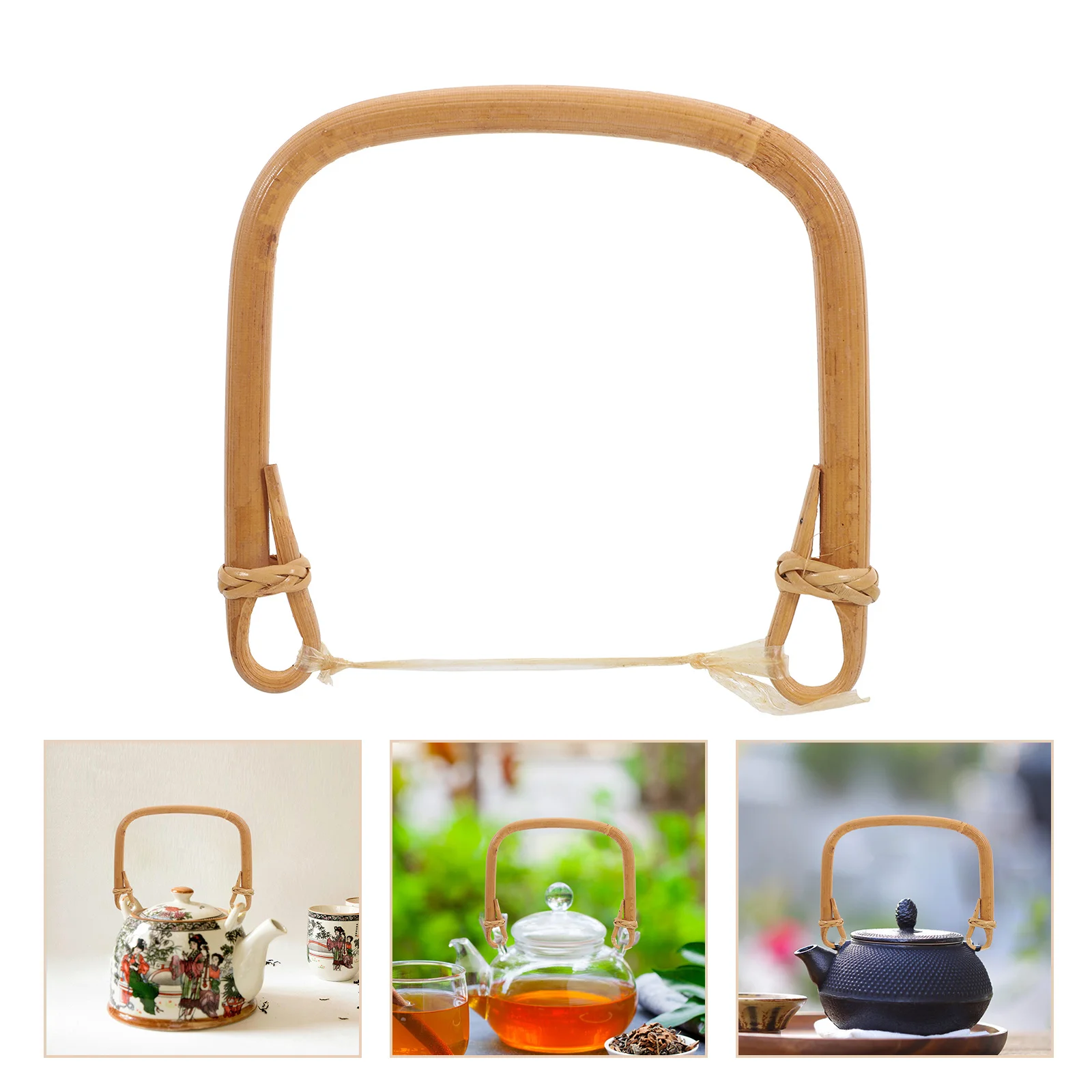 

Teapot Handle Replacement U-Shaped Rattan Diy Anti-Scald For Ceramic Cast Iron Glass Kettle Loose Leaf Tea Brewer Kitchen