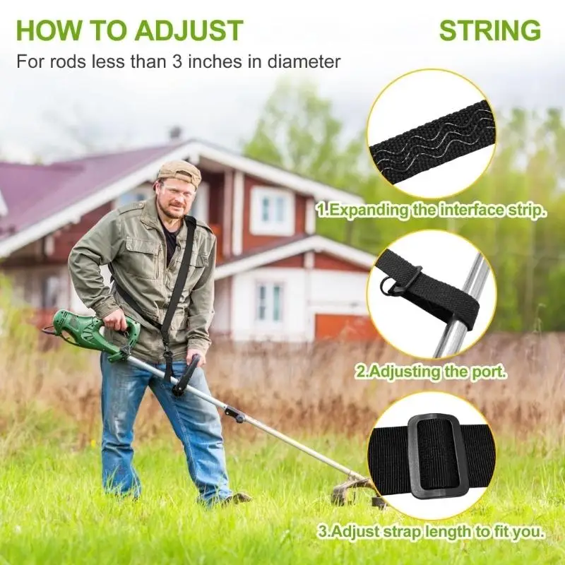 Professional Shoulder Strap For Grass Eater Yard Maintenance Tool Quick Adjust C7AC