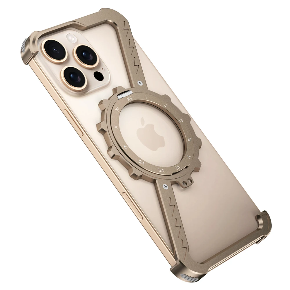

For iPhone 16, Pro, Plus, 15 16 Pro Max Kickstand Case Compatible with MagSafe Z Shape Bumper Phone Cover