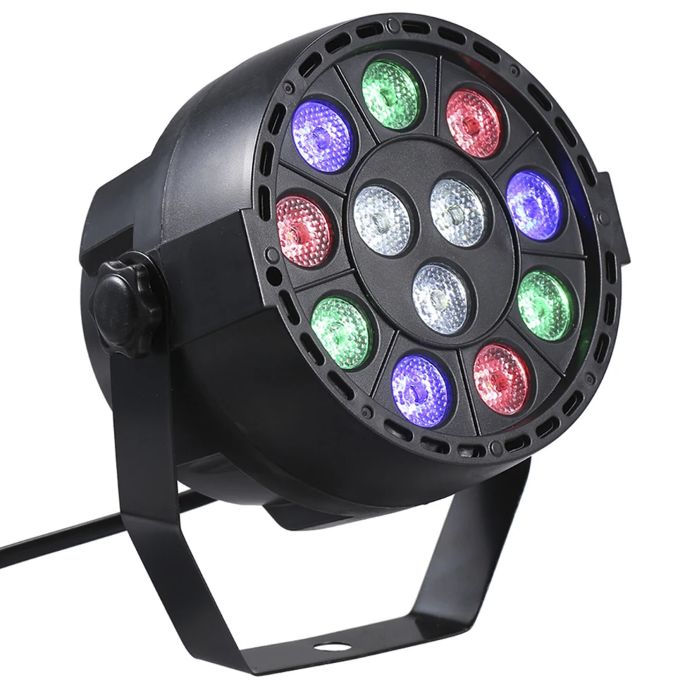 Luz Par Led de AC90-240V/50-60Hz, enchufe estadounidense, luces de fiesta de DJ, RGBW, 8 canales, DMX512, para Navidad, Halloween, fiesta de música, iluminación de boda