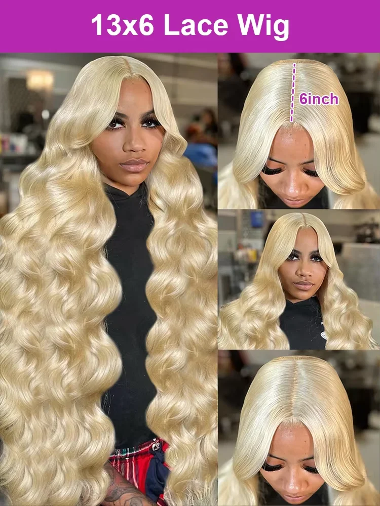 30 Inch Blonde 13X6 HD Lace frontal Wig Human Hair 613 Human Hair Wigs 100% Real Human Hair Body Wave Wigs Human Hair For Women image 2
