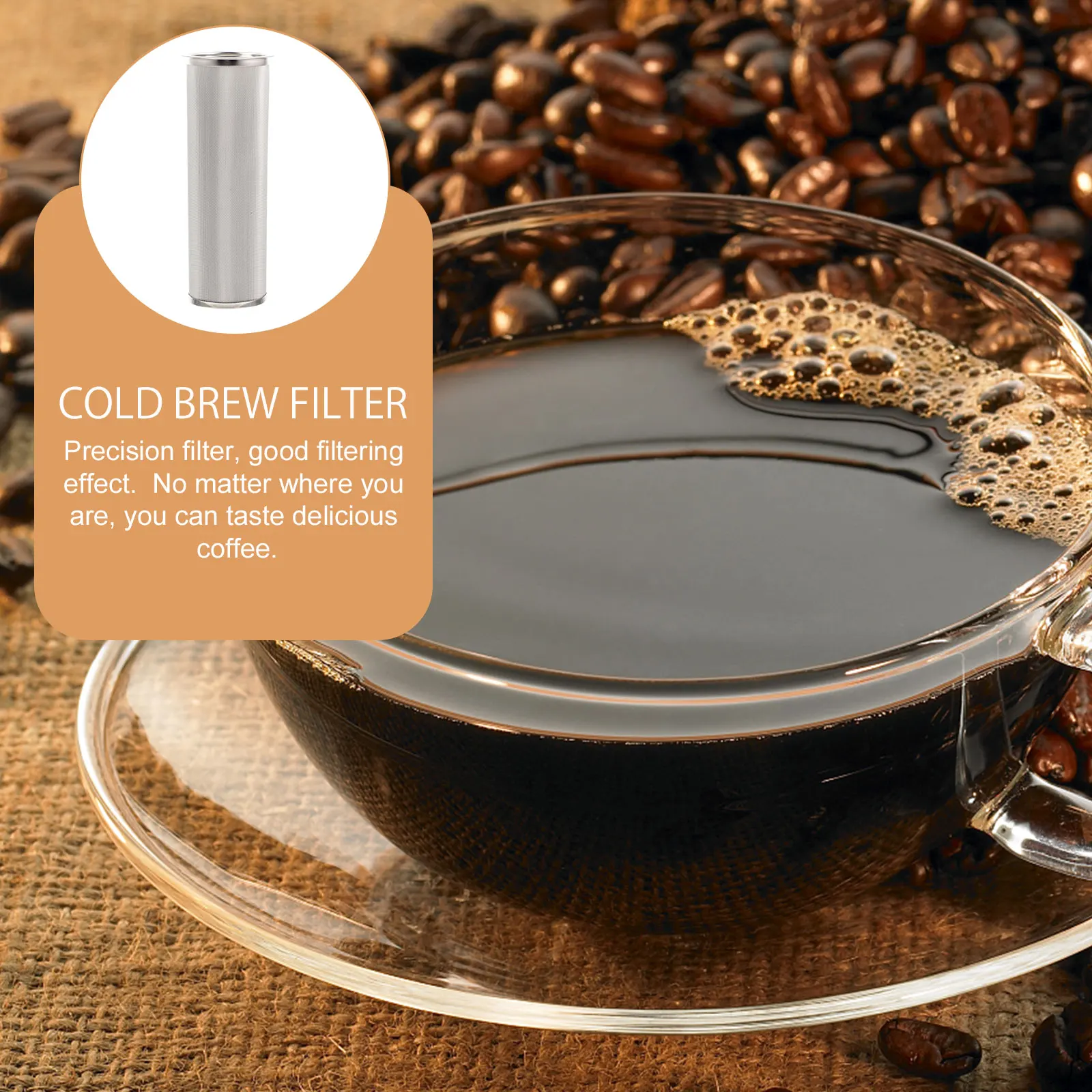 

Coffee Filter for Maker Cold Infuser Filters Reusable Stainless Steel Mesh Wide Mouth Funnel
