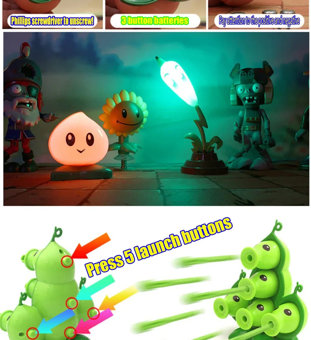 PLANTS VS ZOMBIES PVZ Pea Shooter Boss Actionfigur Modell Spielzeug Puppen Schießen Dave Allstar Spielzeug Kinder Geschenke für Jungen – Detail 12