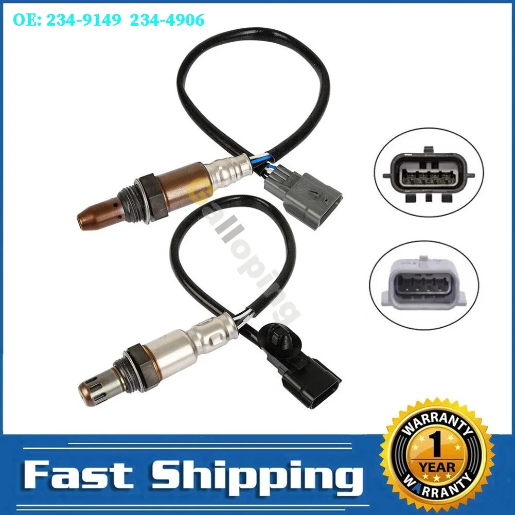 2PCS Upstream Downstream Car O2 Oxygen Sensor For Nissan Rogue 2.5L 2014 - 2019 4 Wires Air Fuel Ratio Lambda 234-9149 234-4906