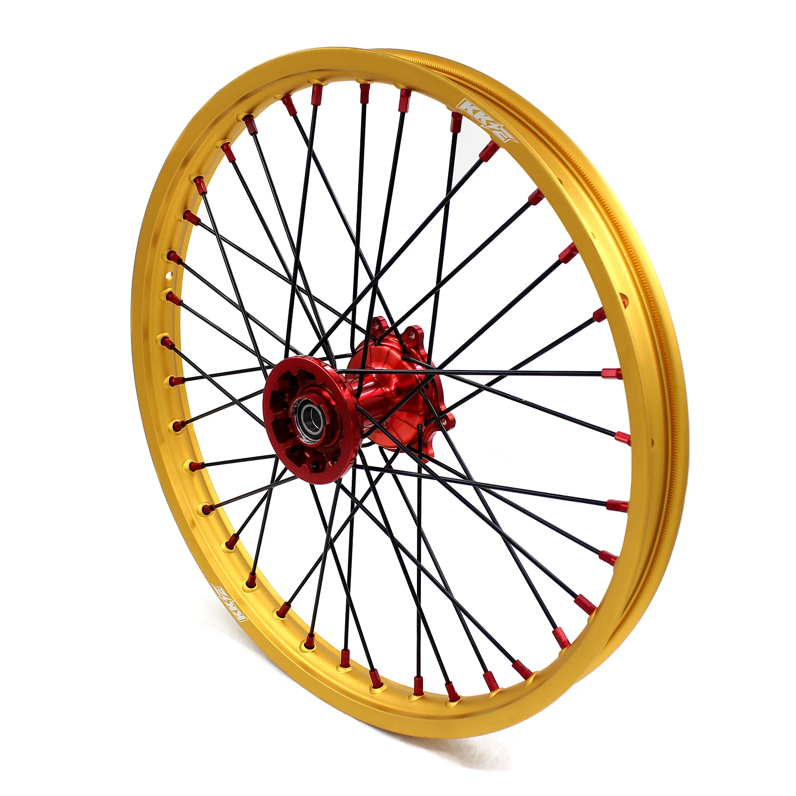 

【2025】 Motocross Dirt Bike Wheels Rims Set Fit for Honda CRF250R 2004-2013 CRF450R 2002-2012 Red Painted Cast Hub Gold Rim