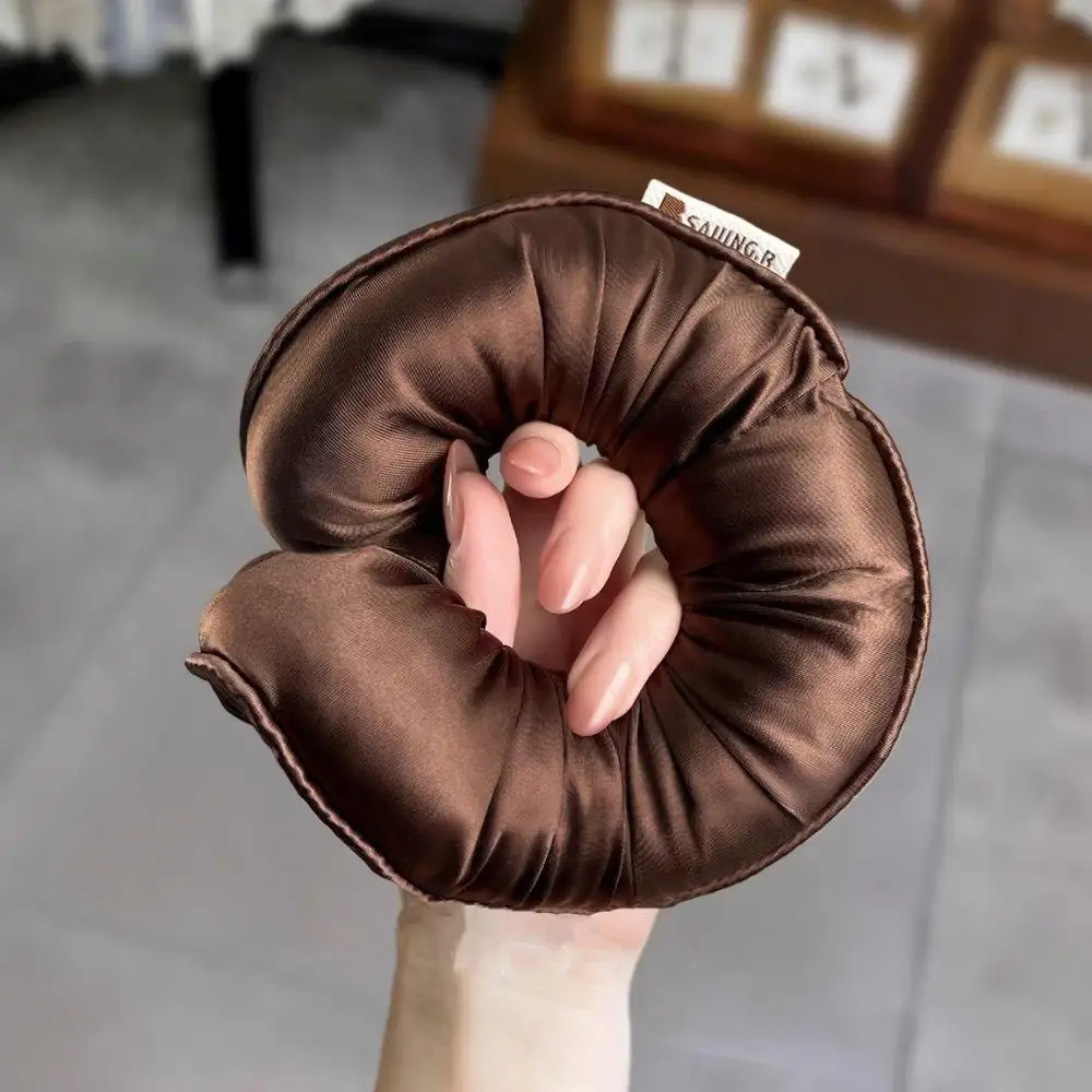 

Губка для сна, эластичный держатель для хвоста, резинки для волос, женские милые корейские эластичные веревки для волос, супер большие хлопковые большие ленты с наполнителем