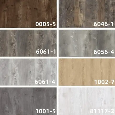 Durable Wood Grain Floor Tiles Self Adhesive Water Proof Floor Covers PVC Moisture Proof Floor Stickers Wall Floor Refurbishment