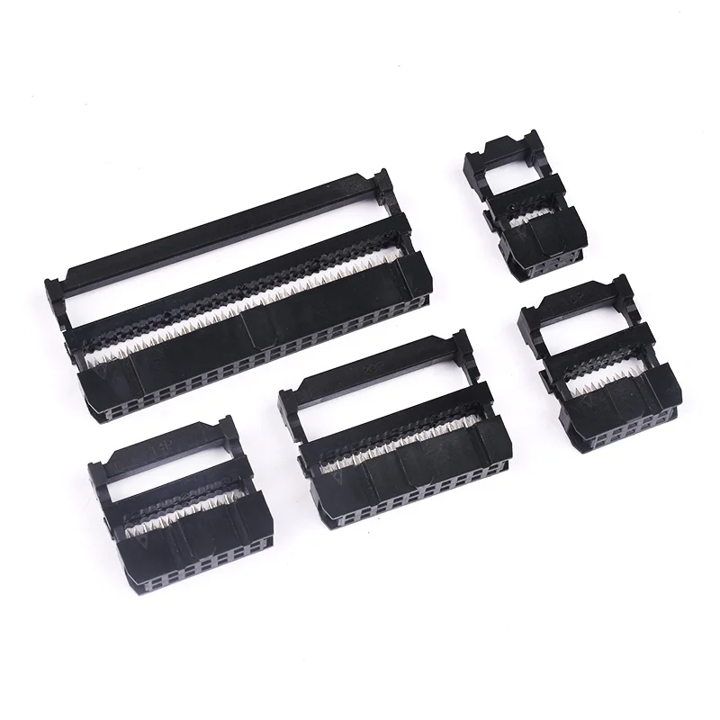 10Sets FC 6P/8/10/12/14/16/18/20/24/26/30/34/40/50/60/64 Pin 2.54mm Pitch Female IDC Socket Ribbon Cable Connector