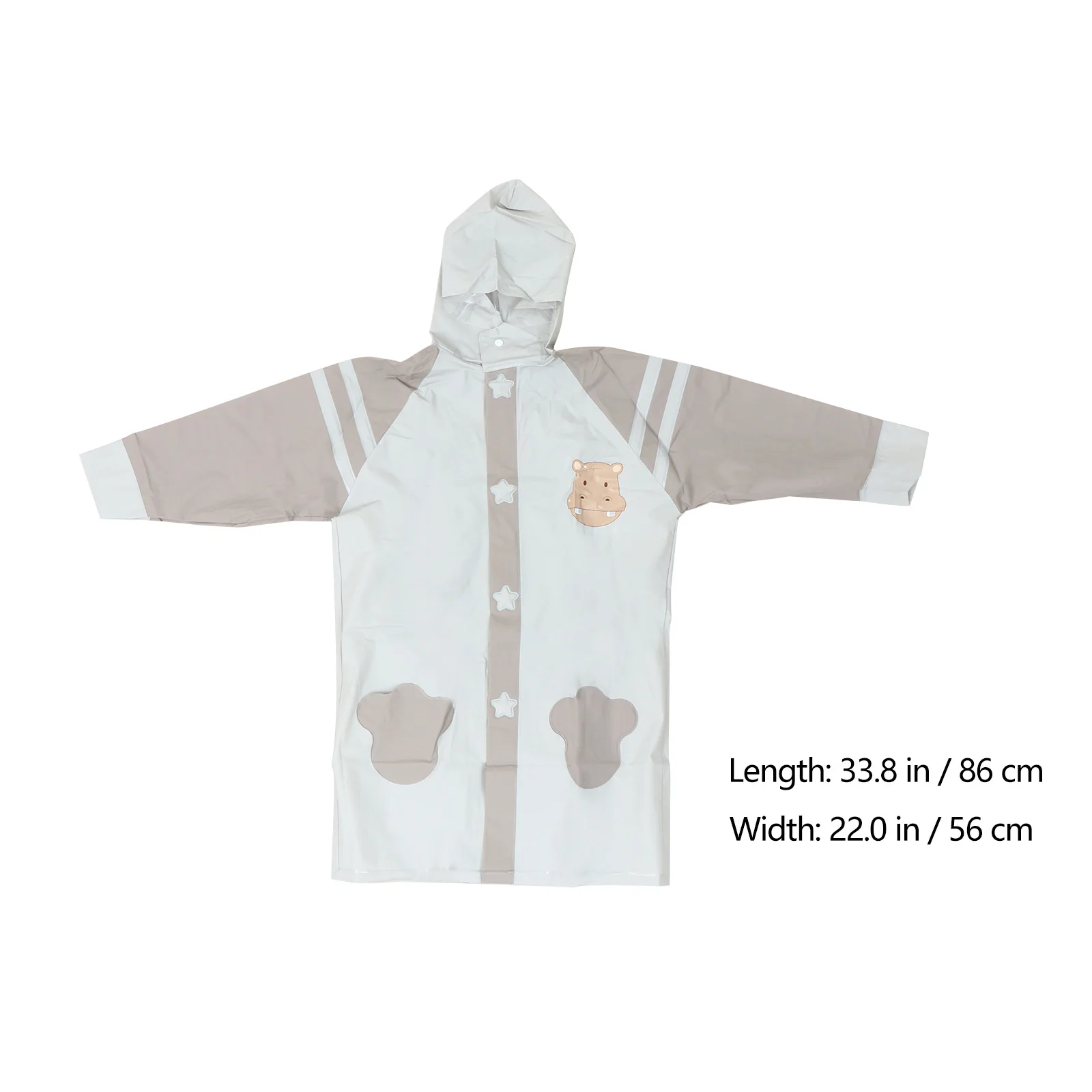 

Children Cartoon Raincoat Portable Lightweight Eva Waterproof Rainwear School Bag Compatible Adjustable Sleeve Cuff Outdoor