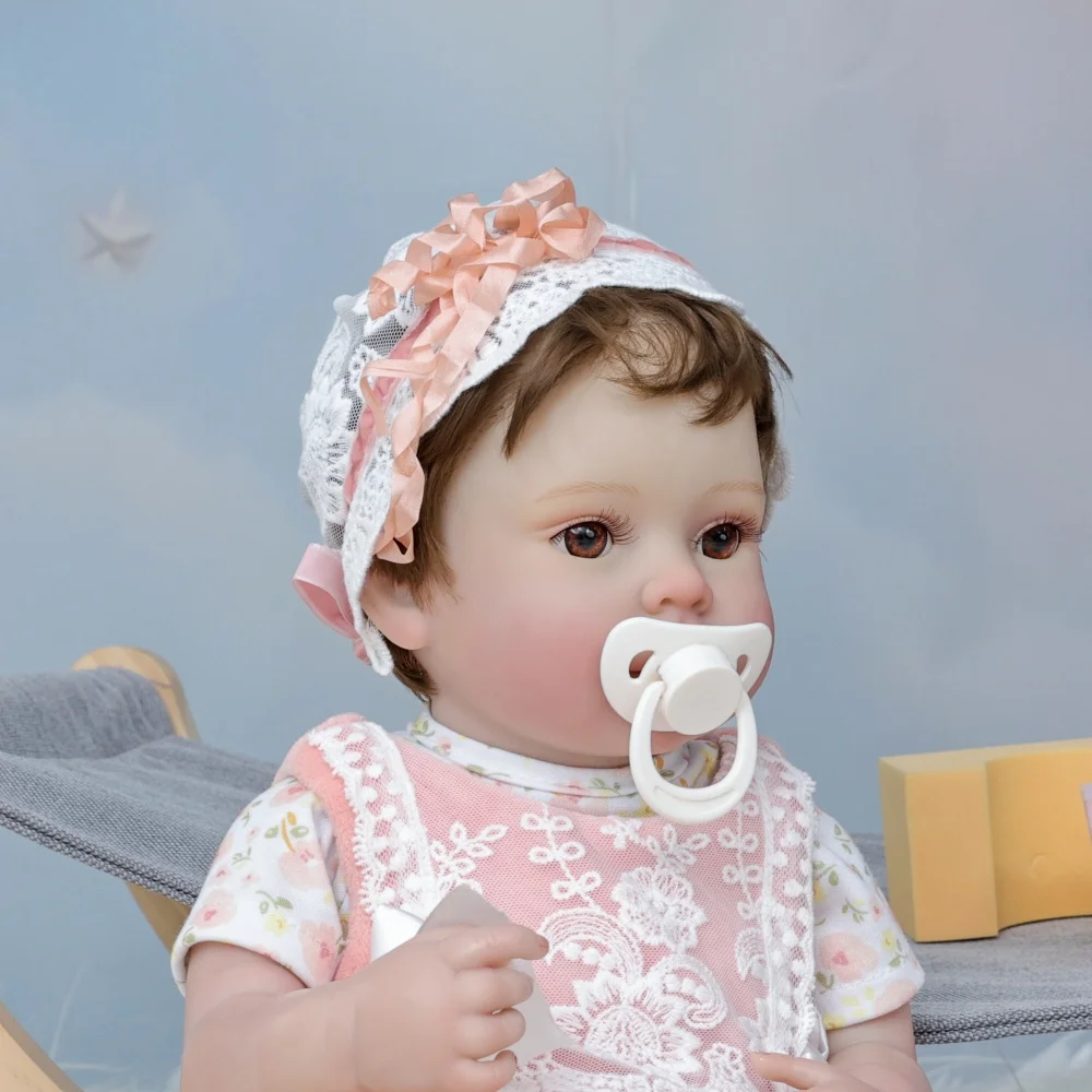 

Cloveray 20 inch Realistic Full Body Vinyl Reborn Baby Doll Cute High-quality Original Handmade Toy Collection Art Doll Kid Gift