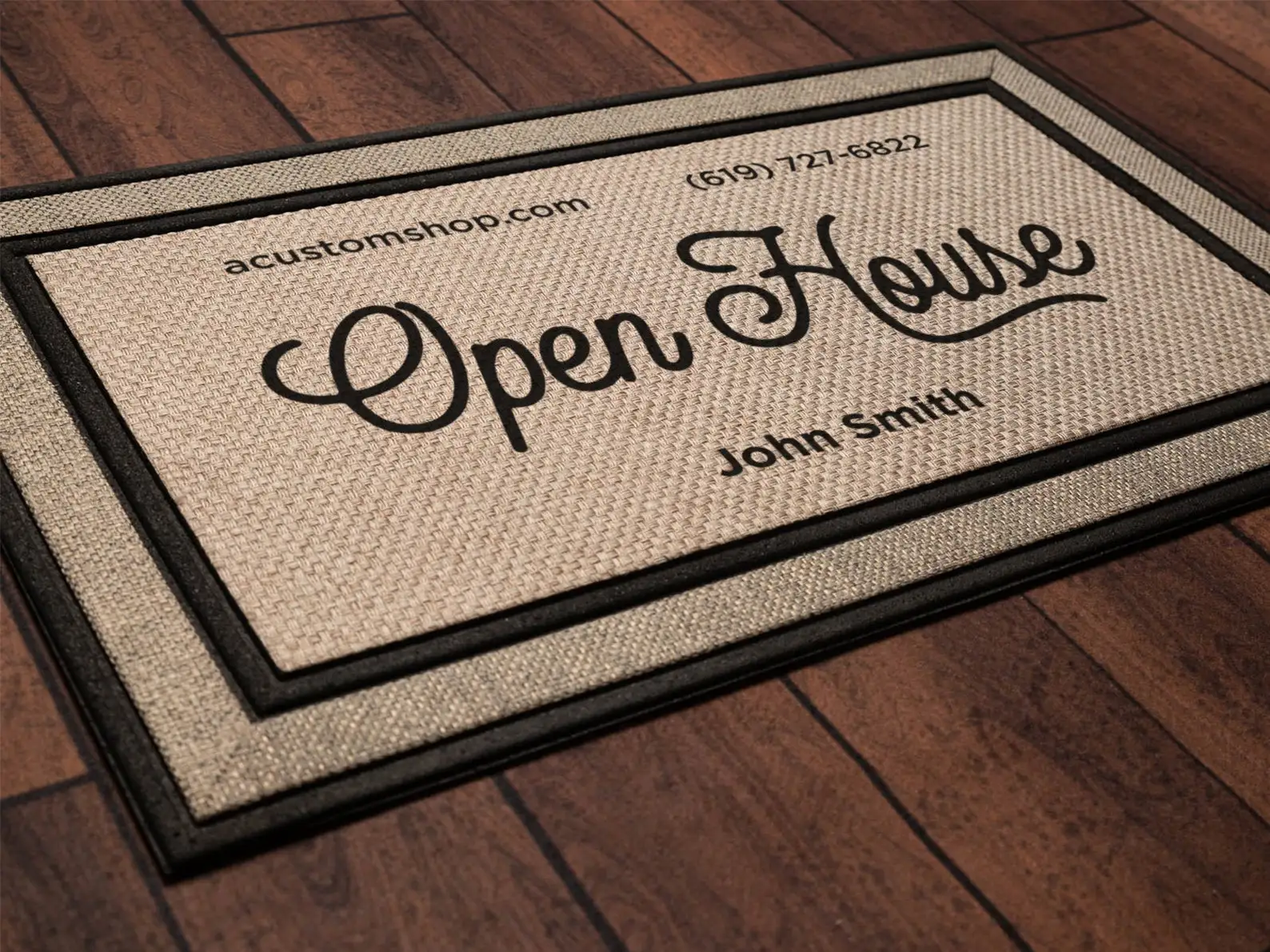 Open House Mat Real Estate Agent Doormat Welcome Mat Personalized Real Estate Agent Gift Custom Name Phone Number Doormats