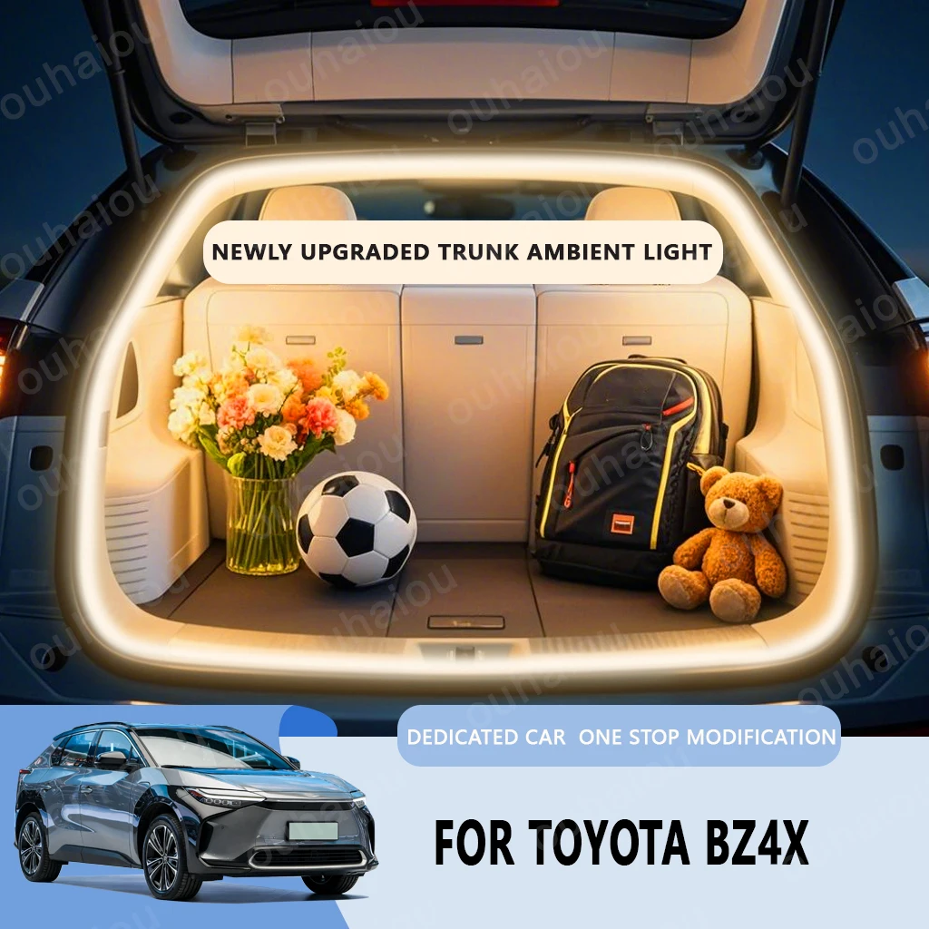 

For Toyota bZ4X trunk light modification light Atmosphere lights White warm white Rear Trunk LED Light Bar