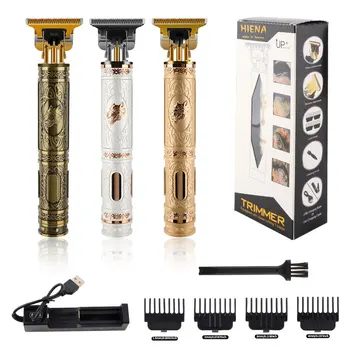 T9 Elektrikli Saç Kesme Makinesi Saç Kesme Makinesi Profesyonel Erkek Tıraş Makinesi Şarj Edilebilir Berber Giyotin Erkekler için Ejderha Buda
