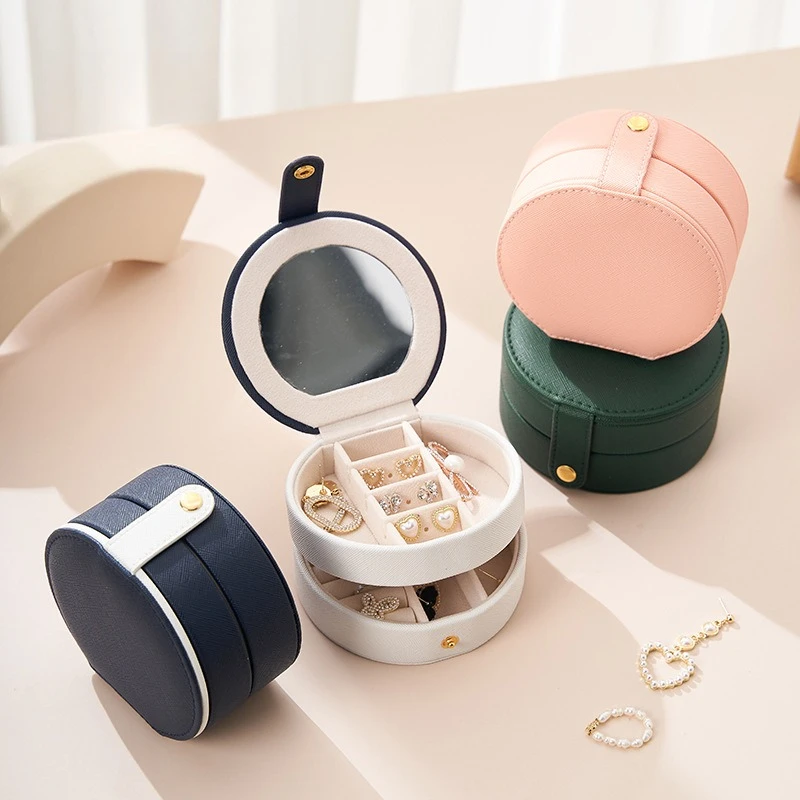 

Travel Portable Jewelry Box Organizer Earrings Earrings Necklace Jewelry Box Multi-Layer Ring Jewelry Case