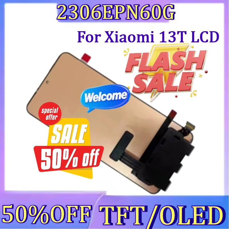 

For Mi 13T Replacement New TFT/OLED Screen For Xiaomi 13T LCD 2306EPN60G Display Touch Screen Digitizer NO Frame