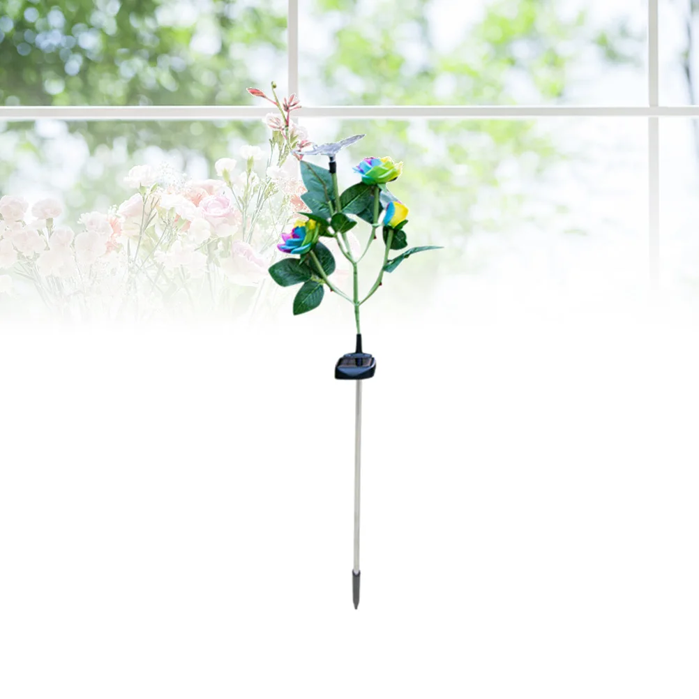 

Solar Lawn Light LED Flowers Waterproof Garden Stake Outdoor Decorative Lights Balcony Lawn Patio Landscape Lighting Solar Rose