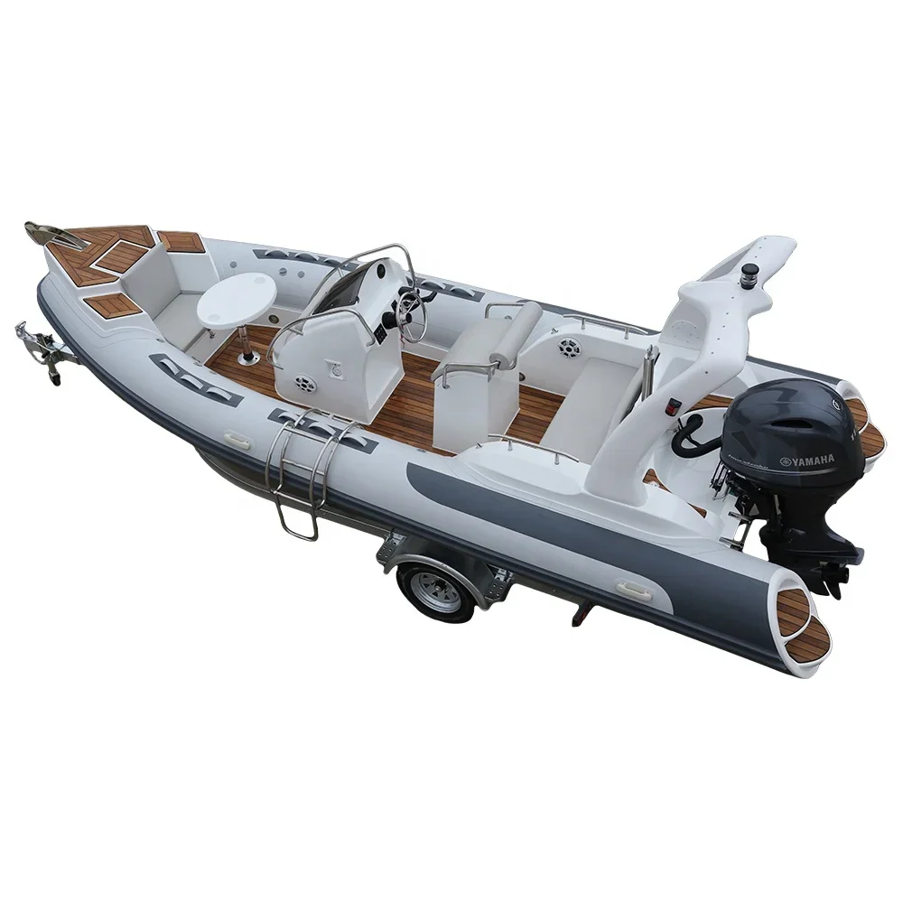 202619 Feet 5.8m Hypalon Rib 580 Inflatable Sport Yacht With Motor Combo Set For Fishing And Outdoor Recreation