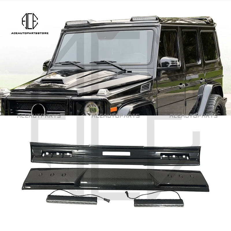 Dry Carbon Fiber G63 Motion Light Spoiler W463 Roof Spoiler G500 G550 G55 G63 Top Spoiler For Mercedes G Class