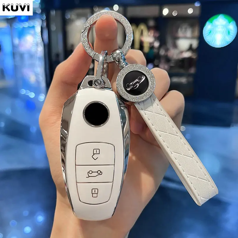 

TPU Car Remote Key Case Cover Shell Fob For VW Volkswagen Touareg 2017 2018 2019 2020 2021 Keyless Holder Keychain Accessories