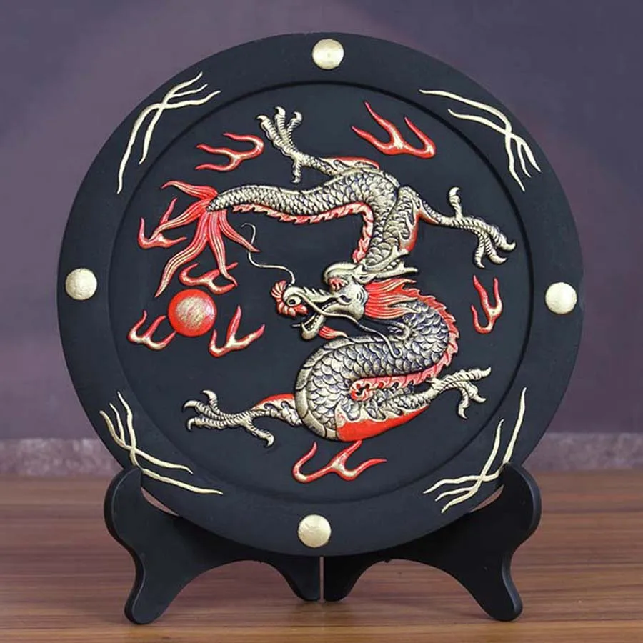 China foreign business gift  office home shop efficacious Talisman Protection royal auspicious dragon FENG SHUI Sculpture ART