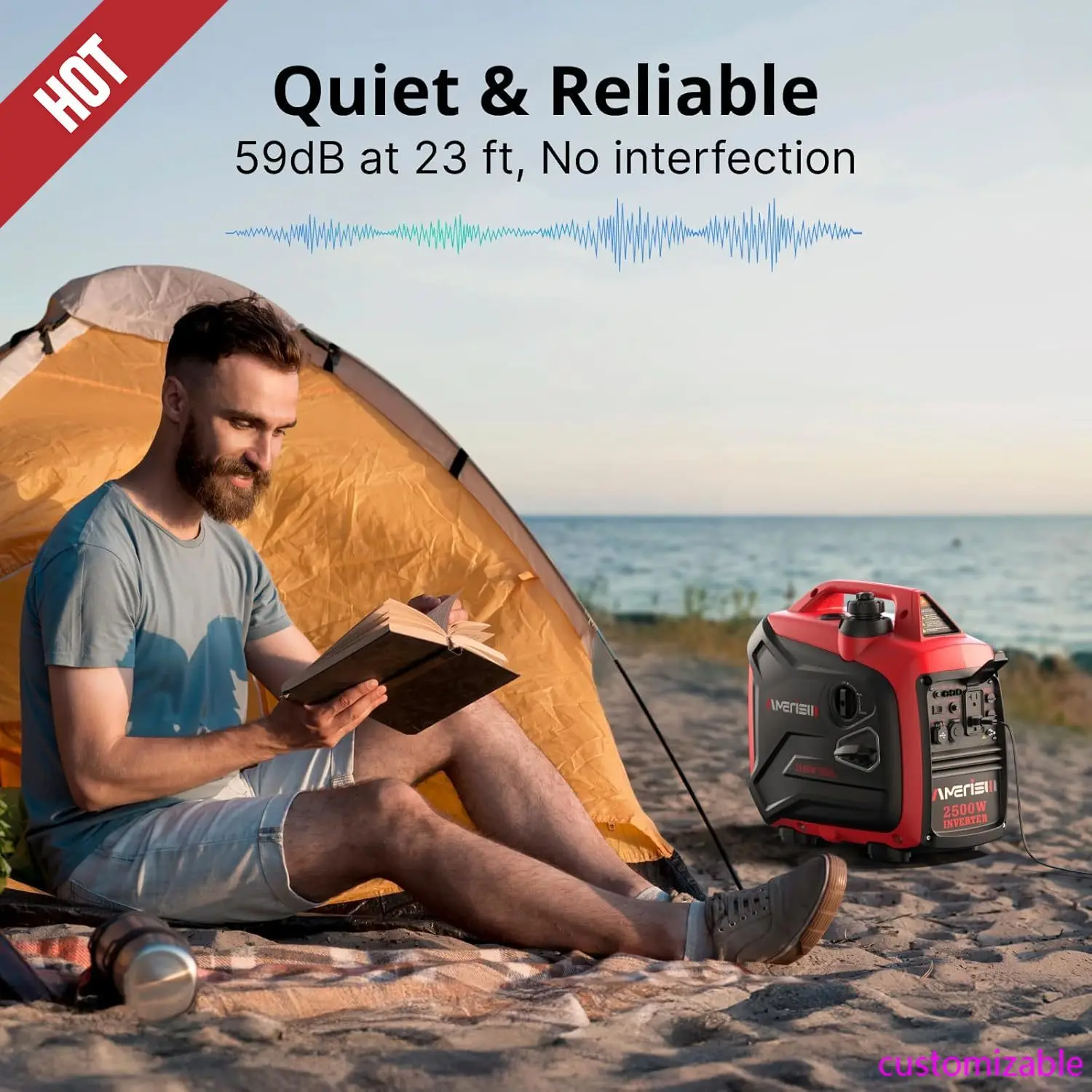 

Портативный инверторный генератор мощностью 3800 Вт с газовым питанием, тихий генератор с датчиком CO, режим ECO, система параллельного изменения, длительное время работы