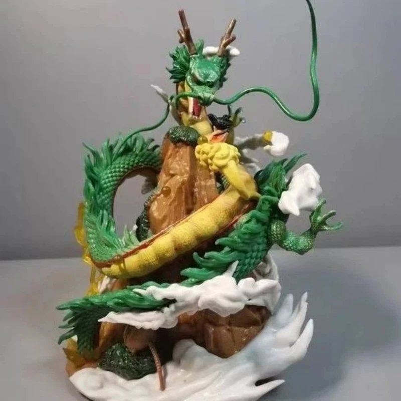 

Generic Dragon Ball Shenron Goku Action Figure 21cm Anime Peripheral Mountain Scene Desktop Decor For Southeast Asian Anime Fans