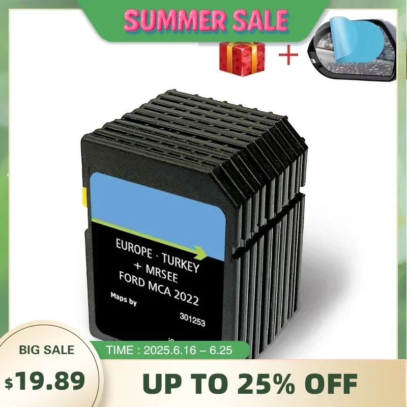 

Latest SD Card 2022 for Ford MCA Touch screen Focus Kuga Mondeo S-Max Galaxy Map for Europe V12