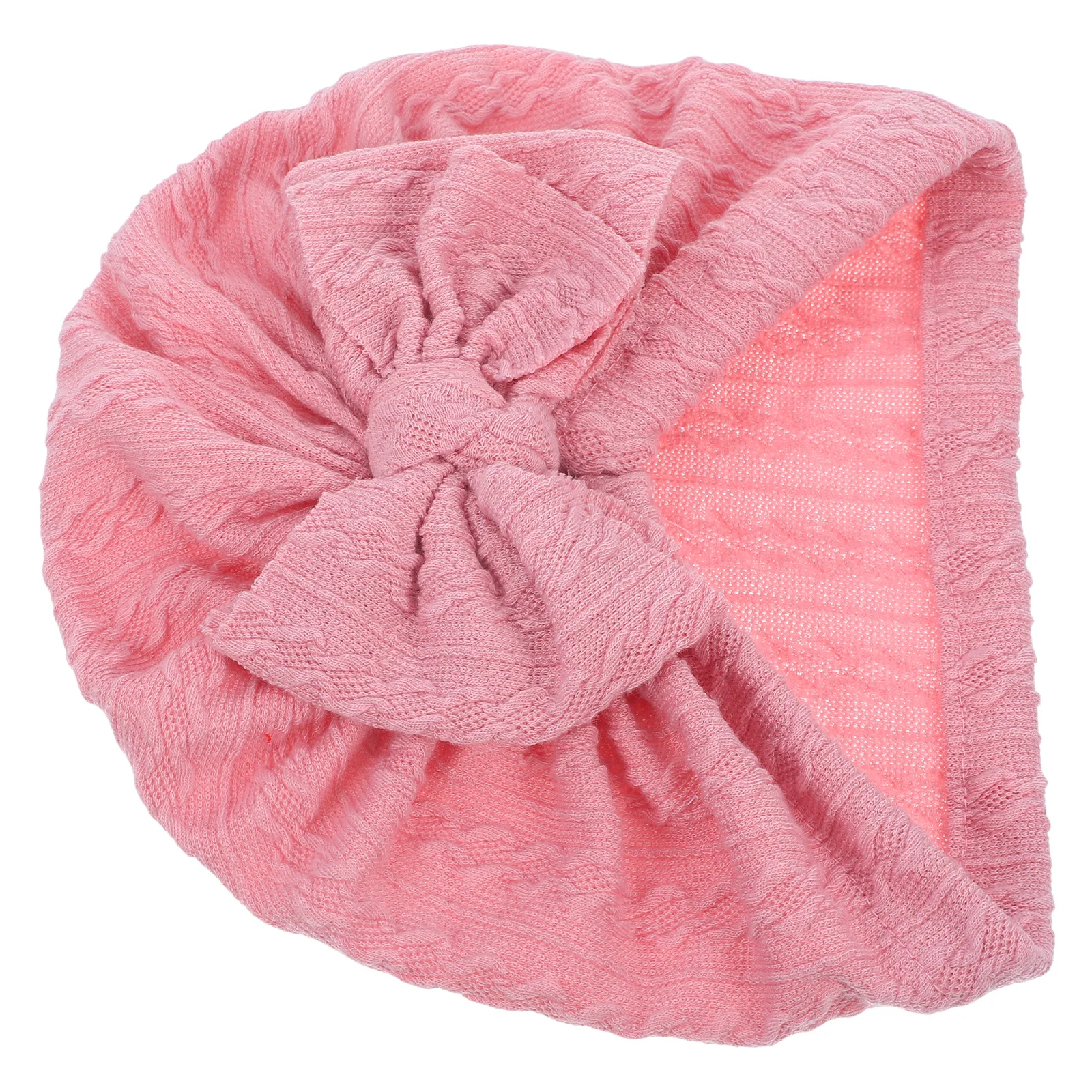 

Babies Hat with Bow Has Baby Hats Newborn Sleeping Bonnet Cap Pink Girl