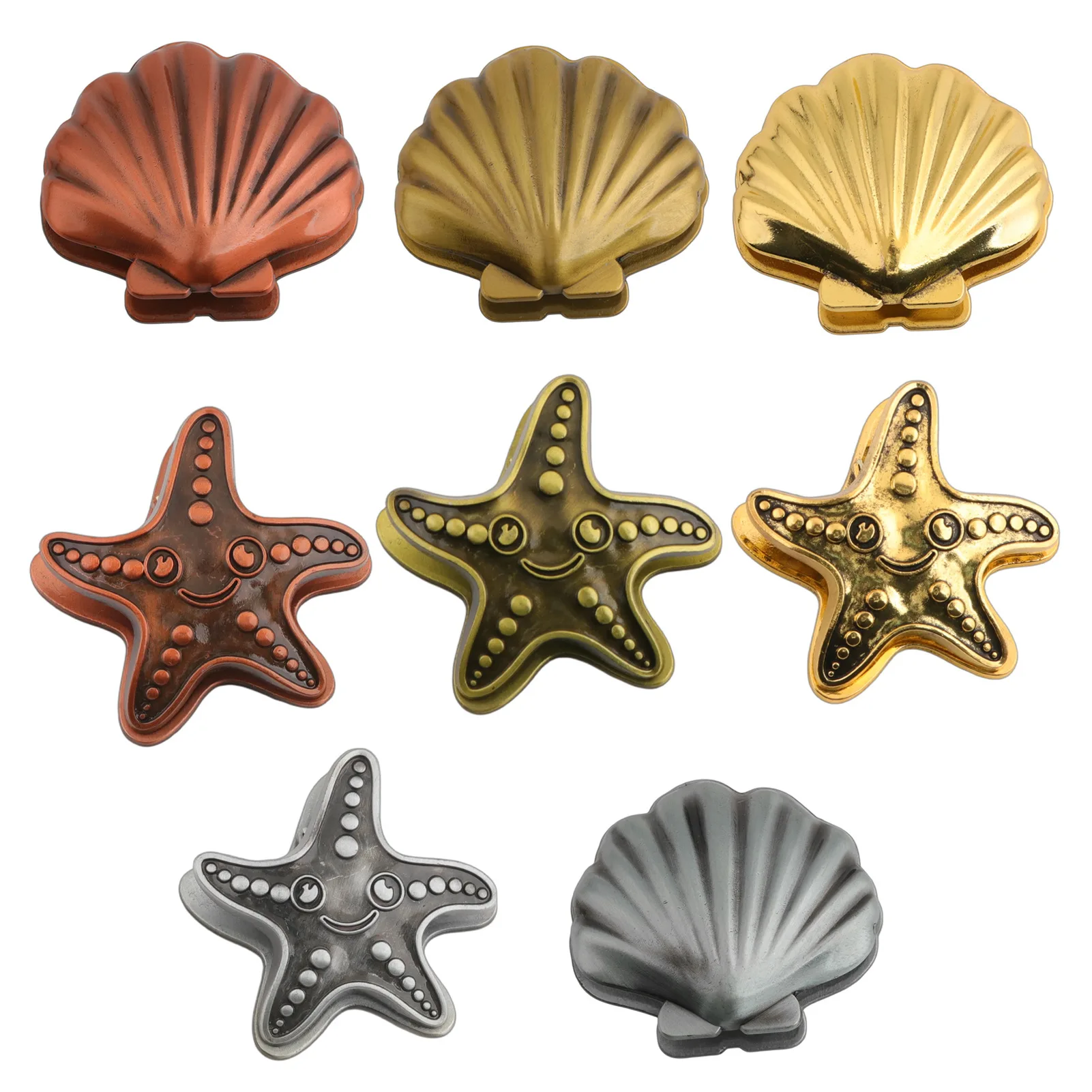 New Starfish Shell 3D Bookmark Clip Journal Clip Vintage Elegant Craft Ornament