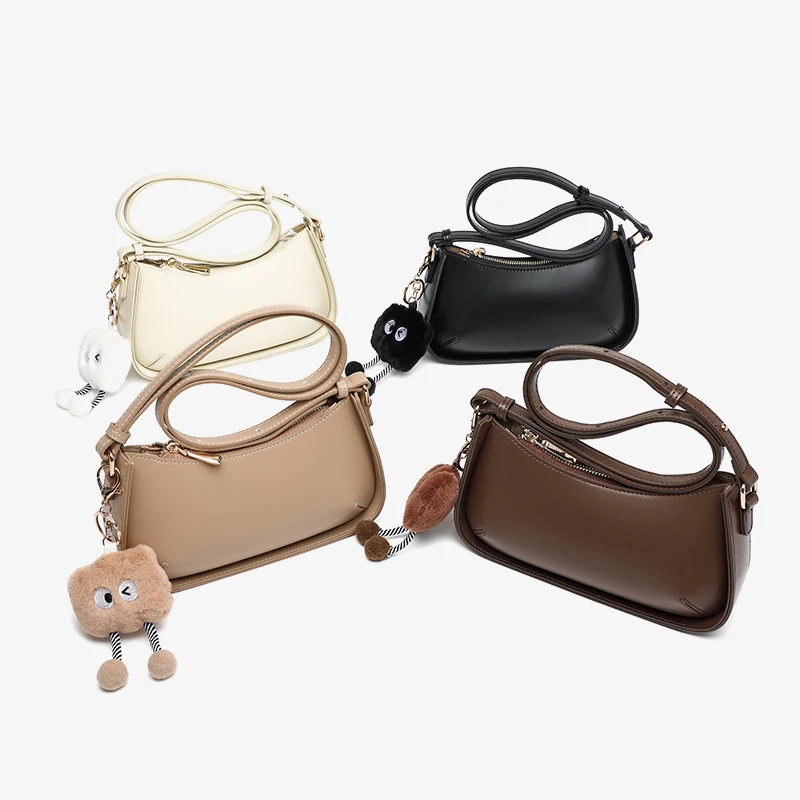 YANATARI underarm cowhide Genuine leather handbags women vintage shoulder bag female crossbody bags luxury high quality 2024