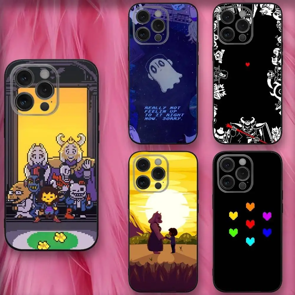 

Game U-Undertales Phone Case For iPhone 16,se4,15,14,13,12,11,Pro,X,XS,Max,XR,Plus,Mini Soft Black Cover