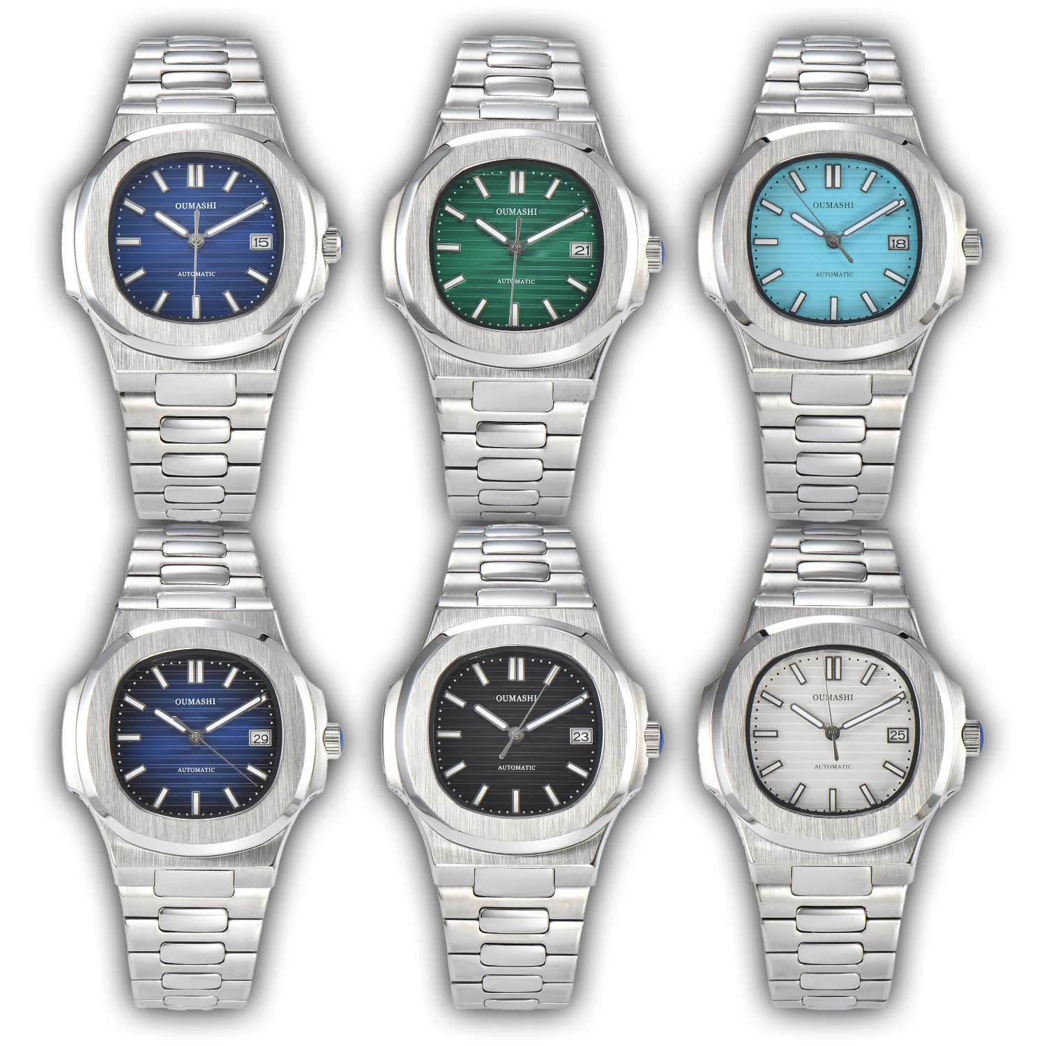 นาฬิกาข้อมือผู้ชายสุดหรู NH35 ระบบอัตโนมัติ กลไกจักรกล กระจกแซฟไฟร์ ตัวเรือนสแตนเลส นาฬิกาผู้ชายแบบสั่งทำพิเศษ