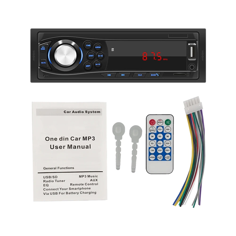 

Car Stereo Audio Automotivo Bluetooth with USB TF Card FM Radio MP3 Player PC Type:12PIN