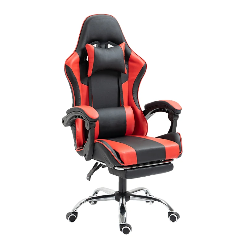 

High Quality Modern Customizable PU Leather Racing Chair Ergonomic PC Sillas Gamer Gaming Chair With Massage and Foofrestpromot