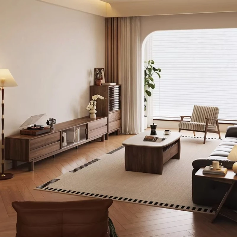 Mesa de centro de estilo vintage, mueble para TV, soporte para monitor, mueble para TV, muebles de sala de estar, mesa auxiliar, gabinetes.