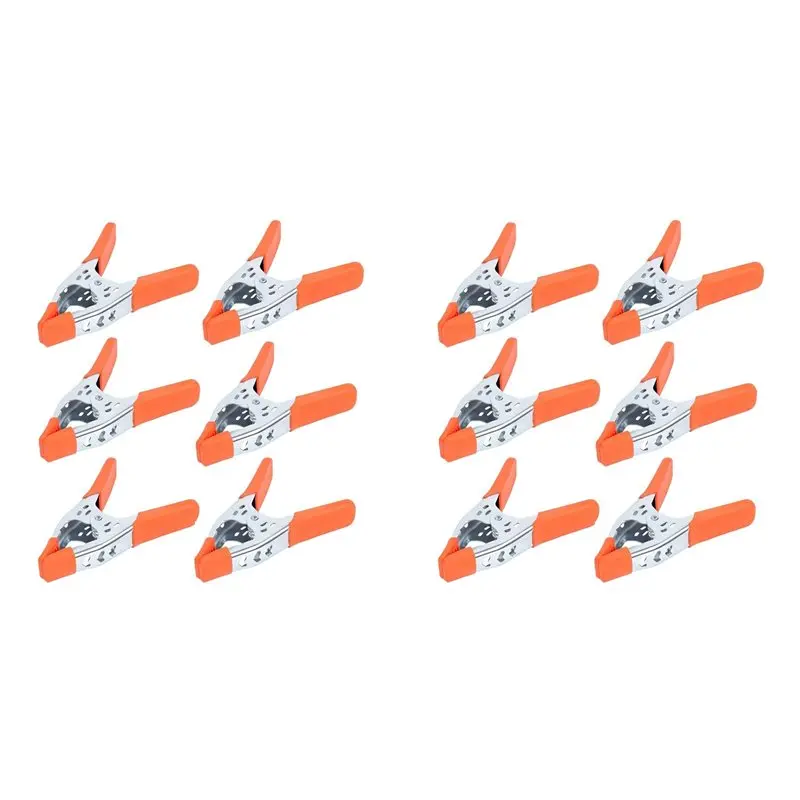A27F-12Pcs 6Inch Spring Clamp, Heavy Duty Spring Metal Spring Clamps, 2.5-Inch Jaw Opening