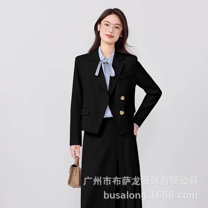 طقم بدلة نسائية بنمط جديد ملابس رسمية احترافية لمقابلة الخدمة المدنية ملابس احترافية لبدلة نسائية صغيرة الحجم