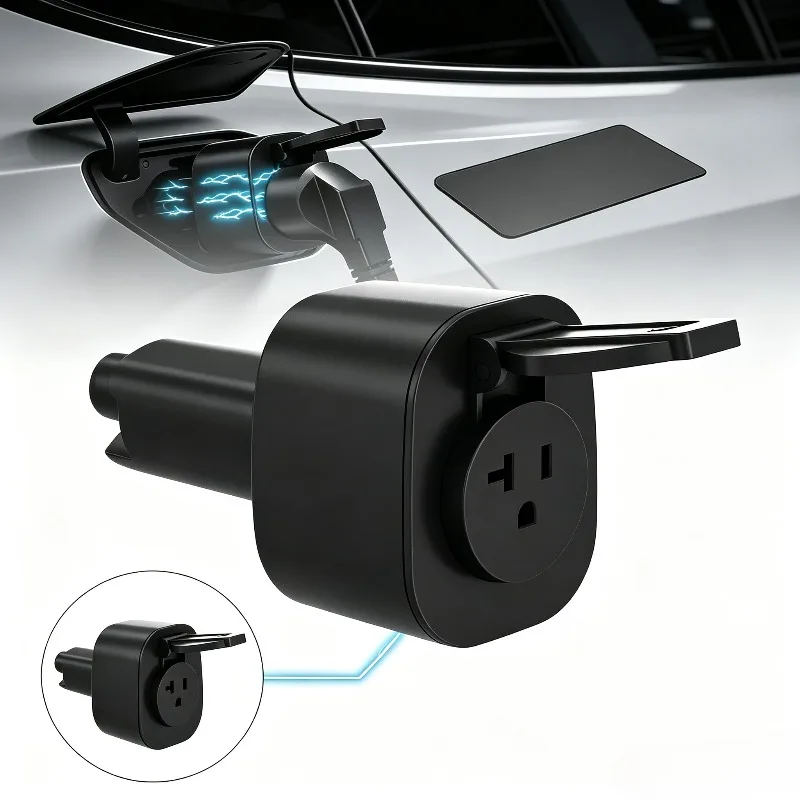 20A 110V AC NEMA 5-20 Socket NACS V2L Port EV Discharger Adapter for Hyundai Ioniq 5/6 for Kia EV6/9 Outdoor Car Power Outlet