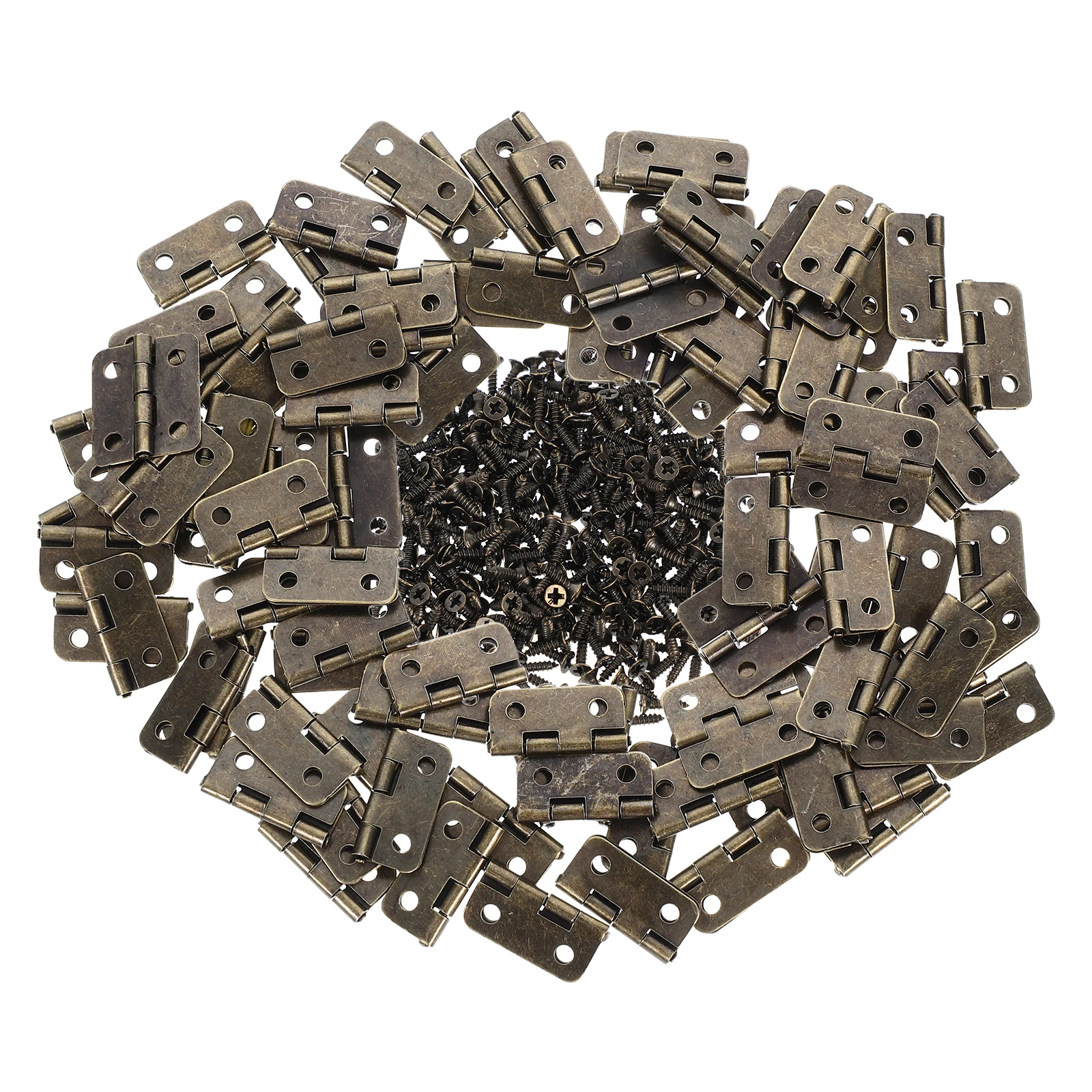 

100pcs Iron Bronze Coated Antirust Retro DIY Accessories for Wooden Wooden Box Iron Hinge Box Model Jewelry Hardware Pivot