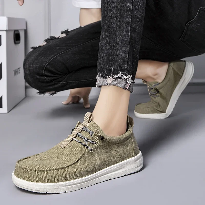 spring autumn Lightweight Men's Canvas Shoes outdoor Comfortable Low-cut Shoes Men Espadrille fashion Casual Shoes Men Flats