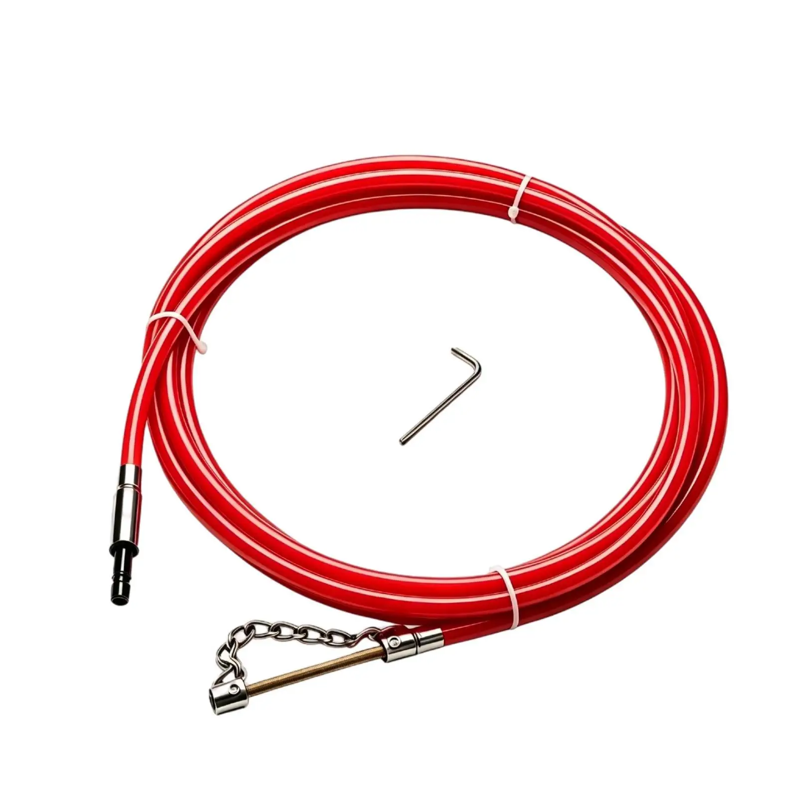 High-Strength Flexible Shaft Sewer Chain | Drill-Compatible Design, Drain-Cleaning Tool with Chain Impact Head, for Kitchen