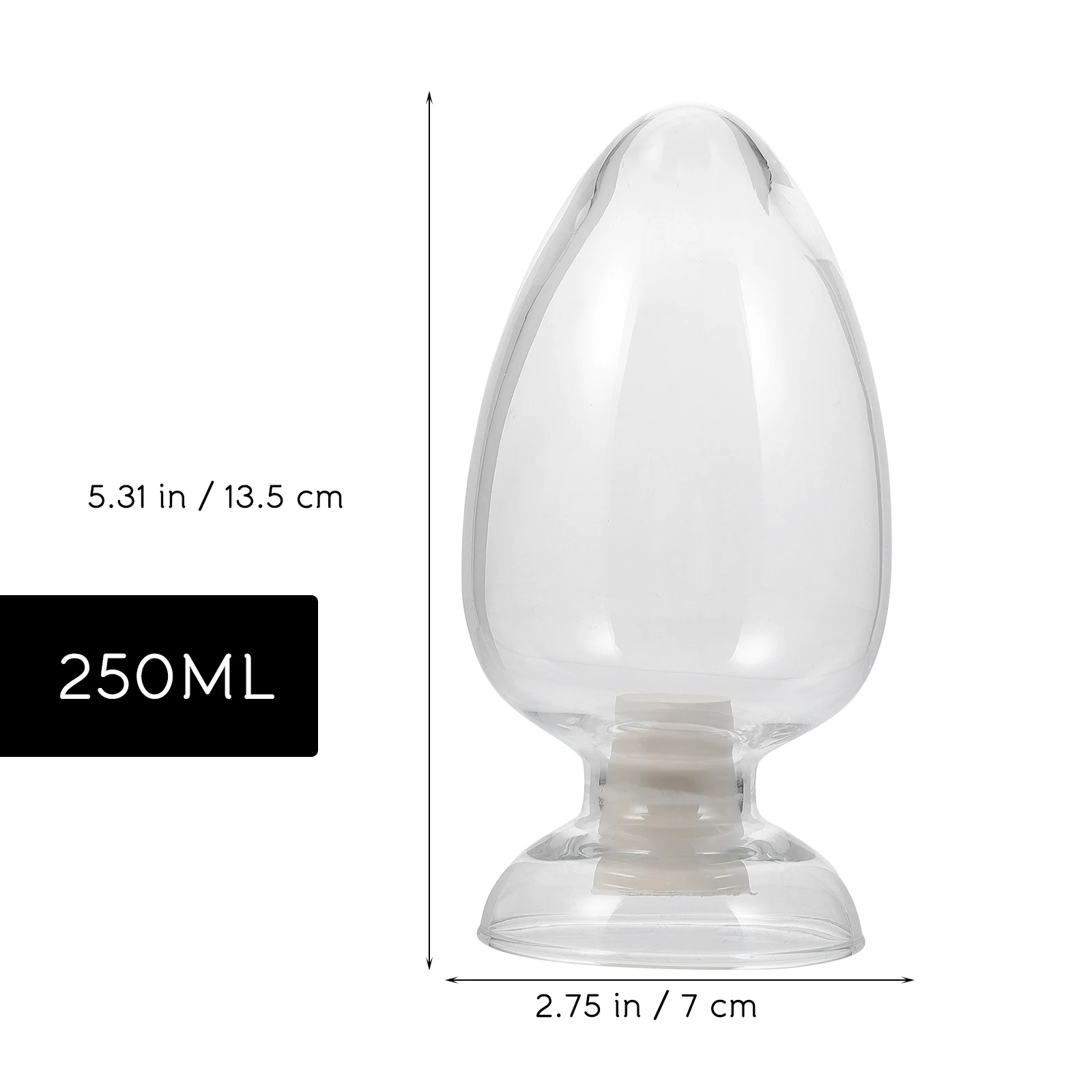 

1Pcs Chicken Heart Shape Conical Sample Bottle Transparent Glass Laboratory Display Bottle Stopper Lightweight Portable