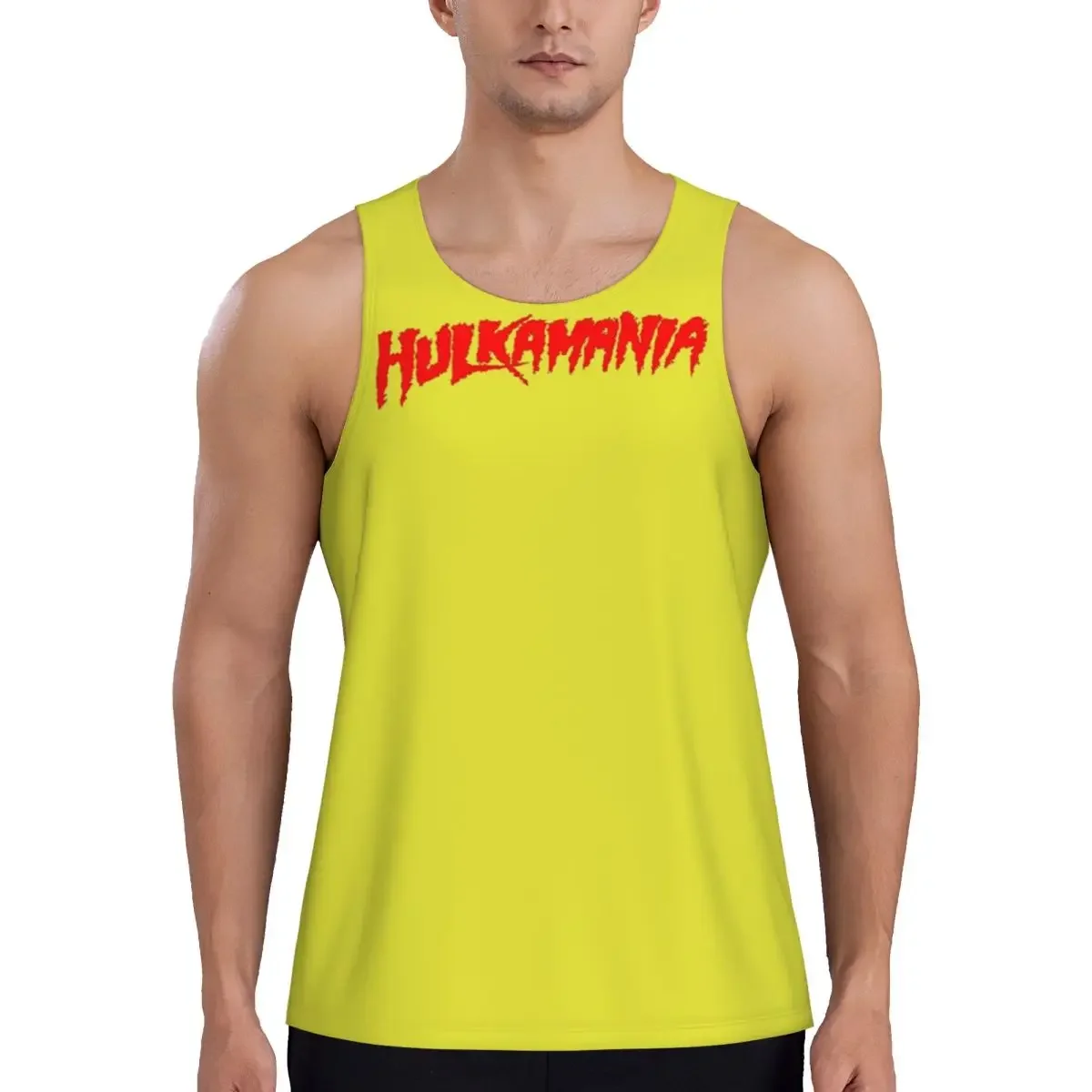 Hulk Hogan Hulkamania Gym Tank Bodybuilding Vest Fitness Sleeveless Tops Quick Dry Men Workout Sports Clothing